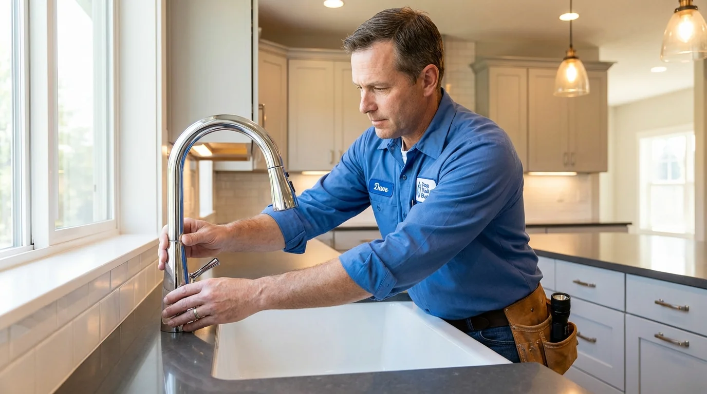 Kitchen faucet installation by Johns Plumbing LLC in Schwenksville