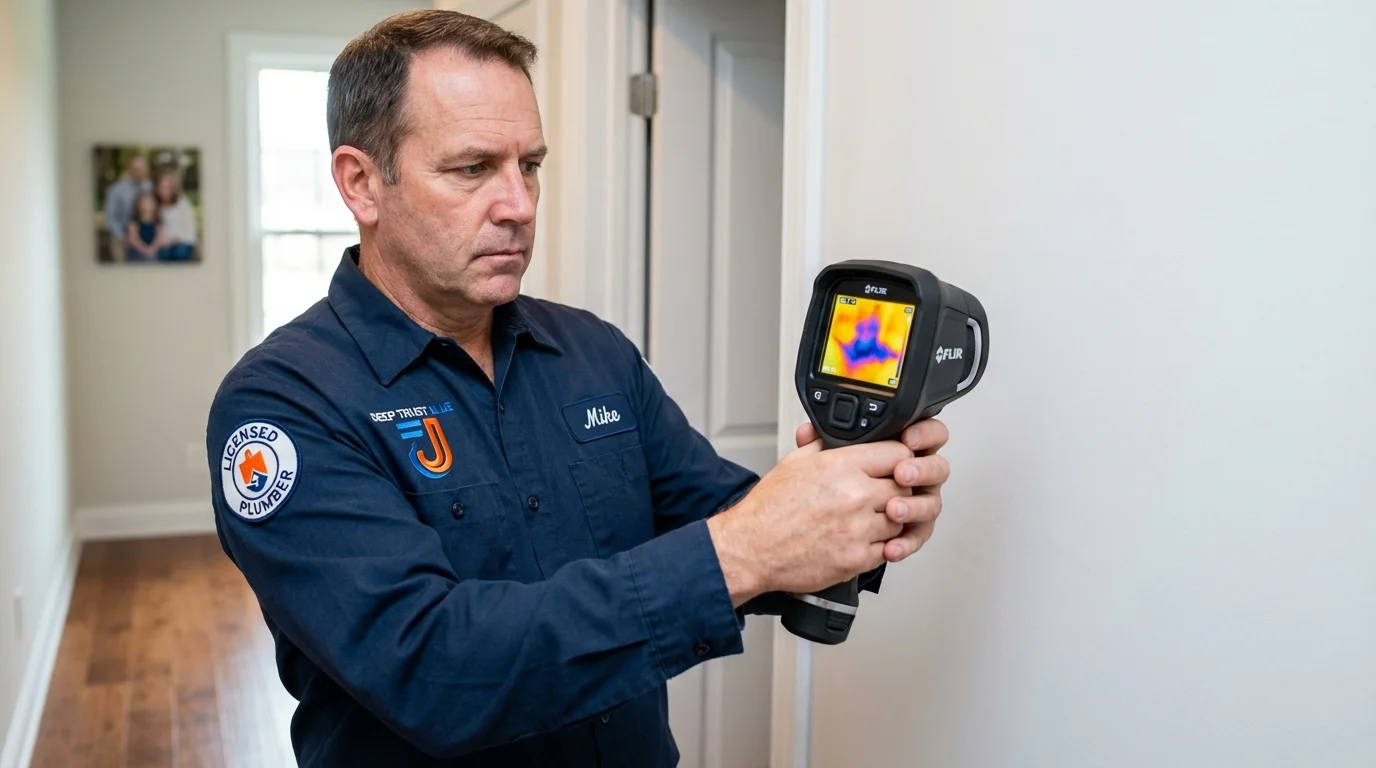 Thermal imaging leak detection by Johns Plumbing LLC in Schwenksville